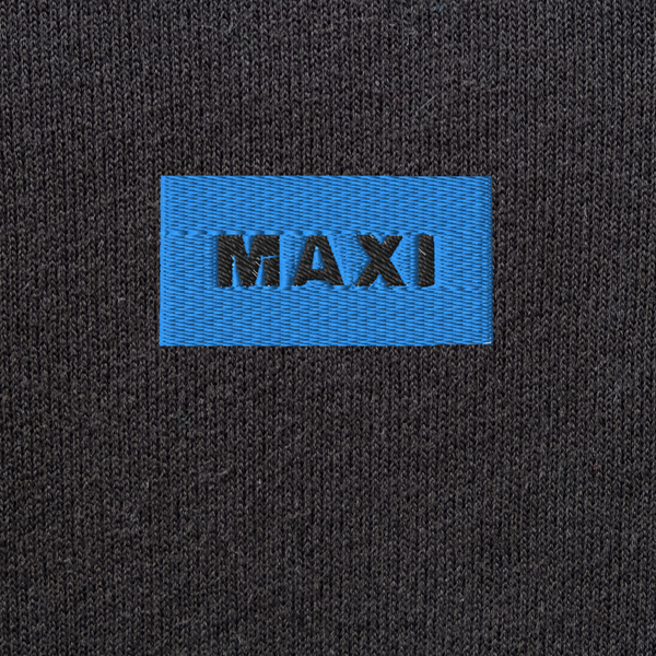 Unisex Pullover Hoodie - BLACK - MAXI (blue)