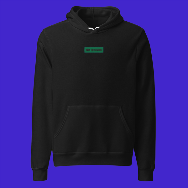 Unisex Pullover Hoodie - BLACK - NO-COINER (green)