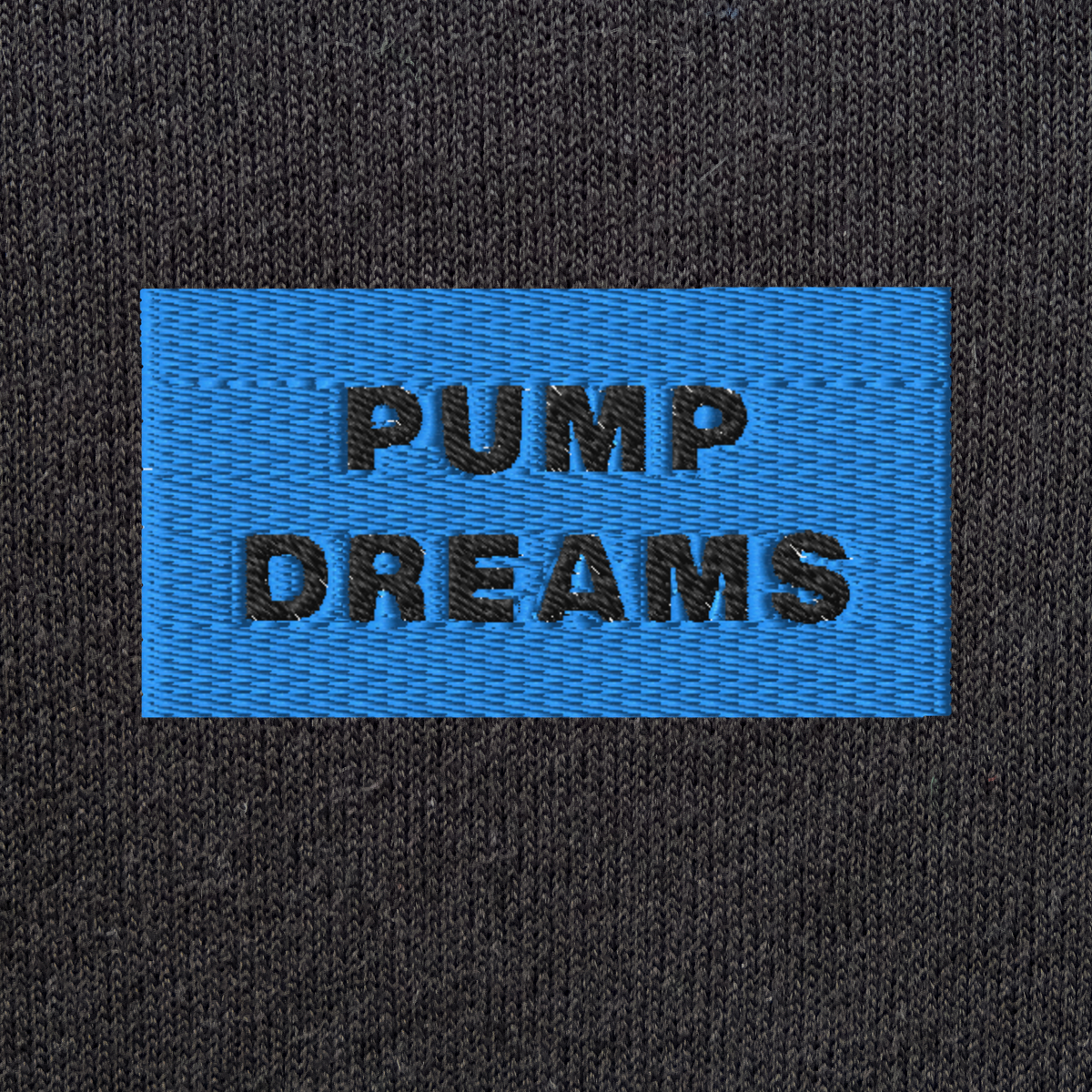 Unisex Pullover Hoodie - BLACK - PUMP DREAMS (blue)