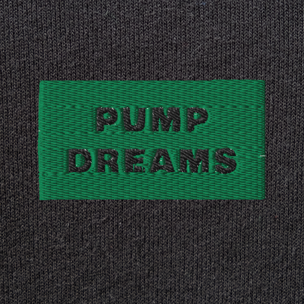 Unisex Pullover Hoodie - BLACK - PUMP DREAMS (green)