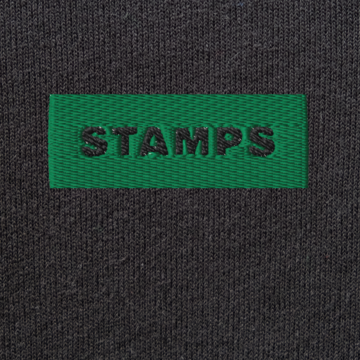 Unisex Pullover Hoodie - BLACK - STAMPS (green)