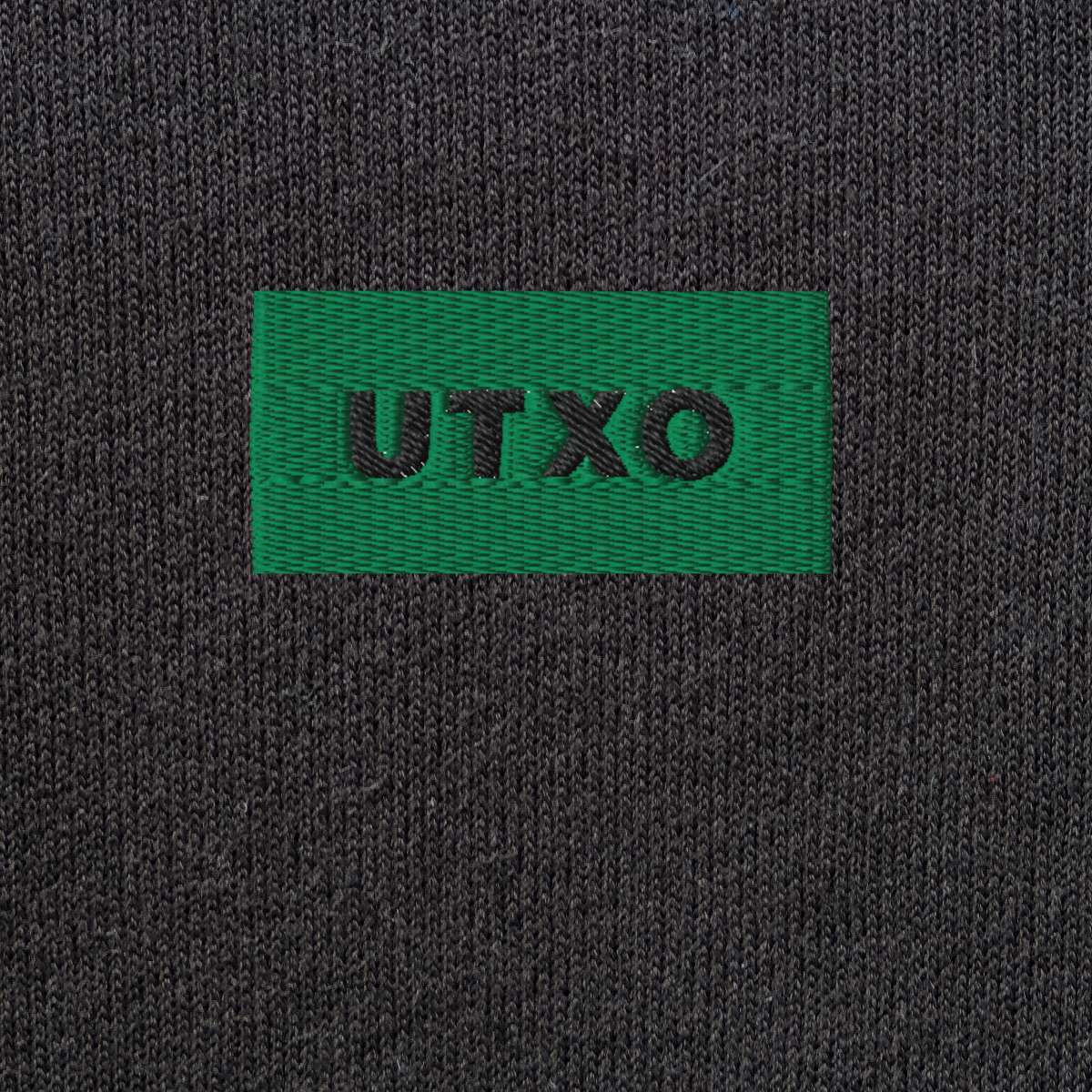 Unisex Pullover Hoodie - BLACK - UTXO (green)