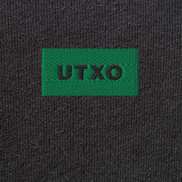 Unisex Pullover Hoodie - BLACK - UTXO (green)