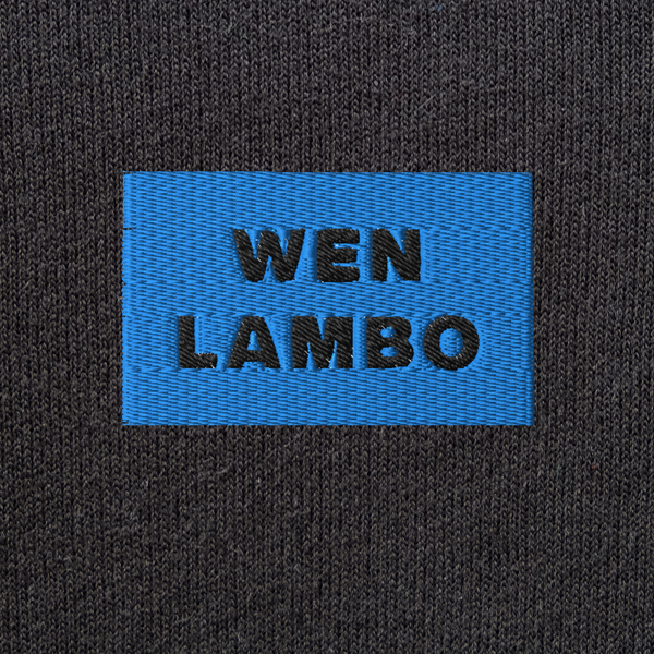 Unisex Pullover Hoodie - BLACK - WEN LAMBO (blue)