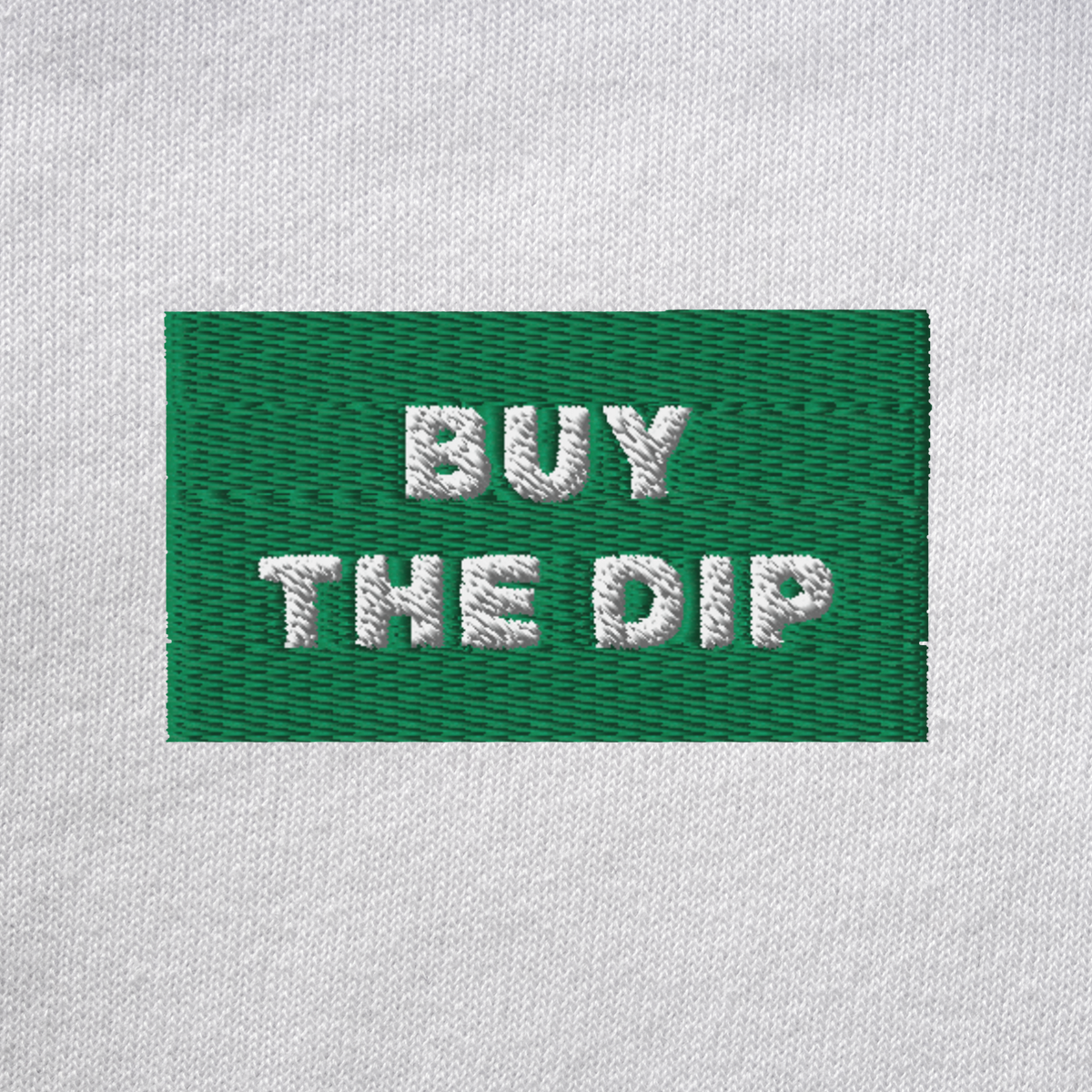 Unisex Pullover Hoodie - WHITE - BUY THE DIP (green)