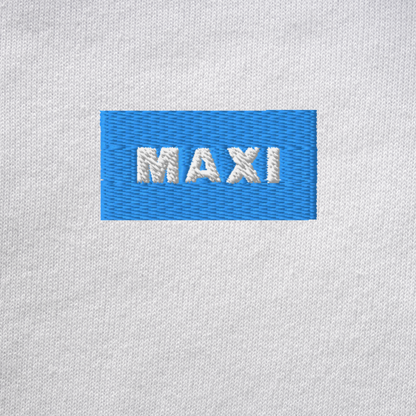 Unisex Pullover Hoodie - WHITE - MAXI (blue)