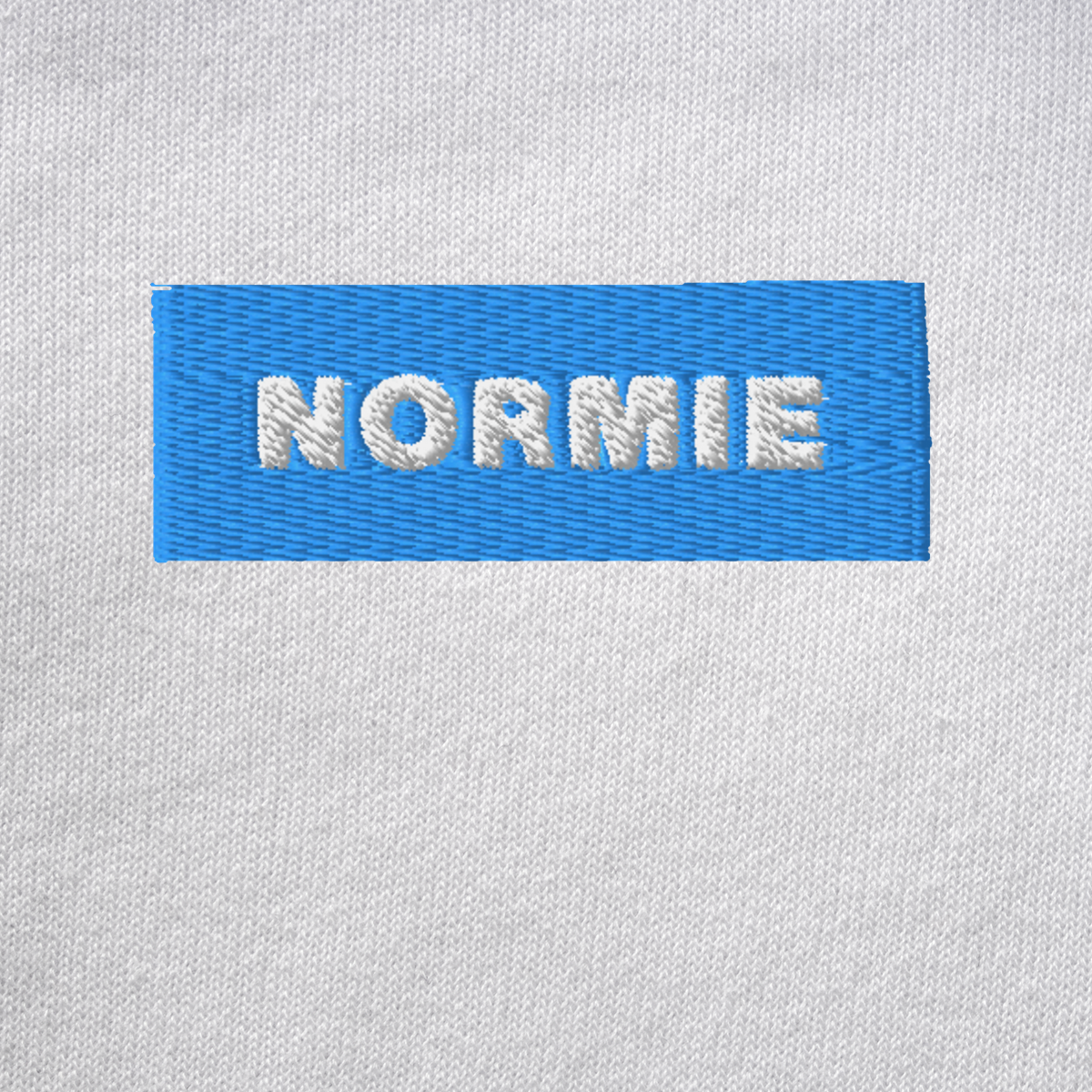 Unisex Pullover Hoodie - WHITE - NORMIE (blue)