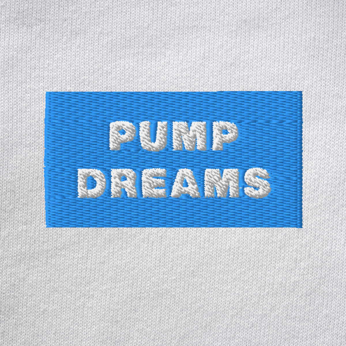 Unisex Pullover Hoodie - WHITE - PUMP DREAMS (blue)