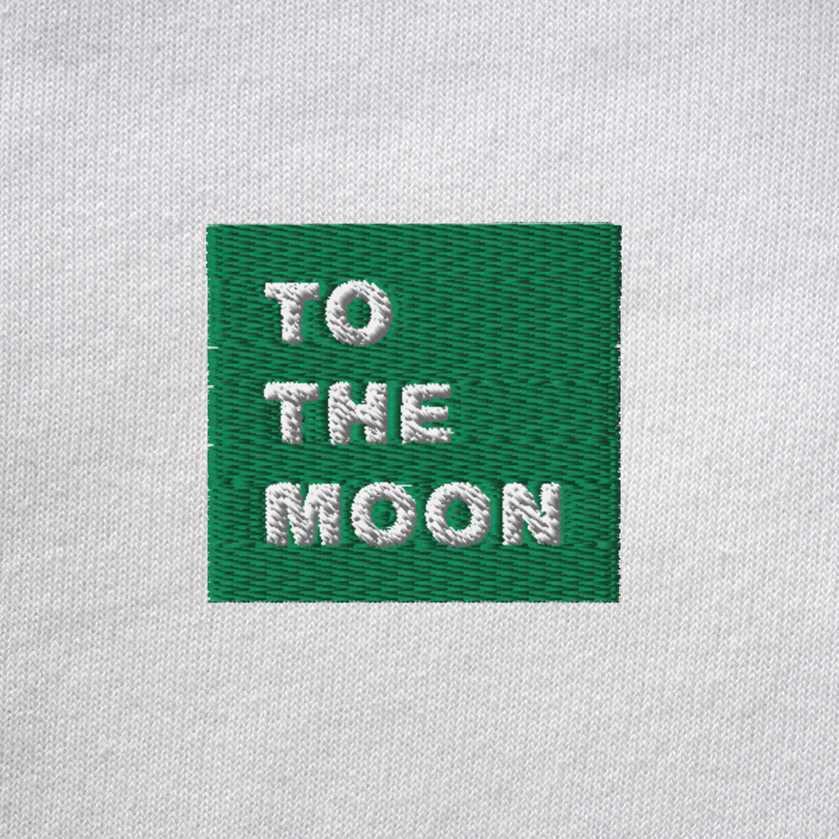Unisex Pullover Hoodie - WHITE - TO THE MOON (green)