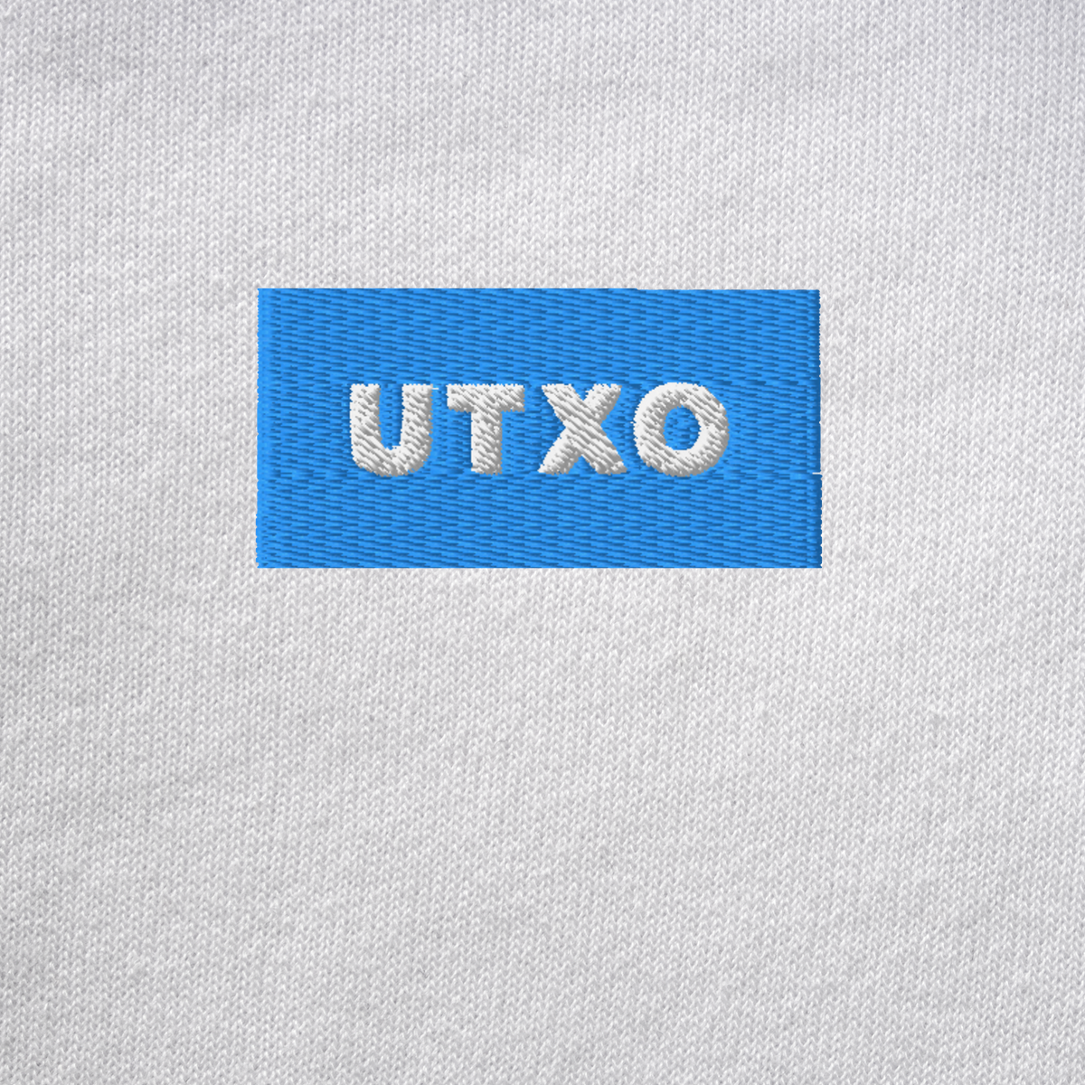 Unisex Pullover Hoodie - WHITE - UTXO (blue)