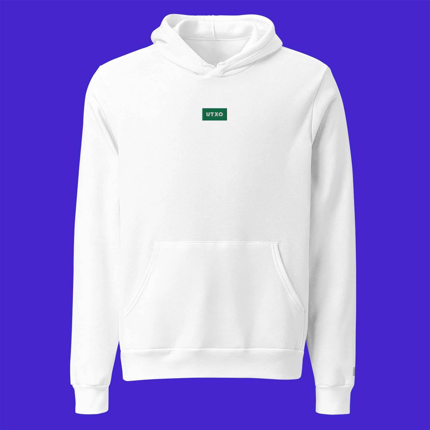 Unisex Pullover Hoodie - WHITE - UTXO (green)