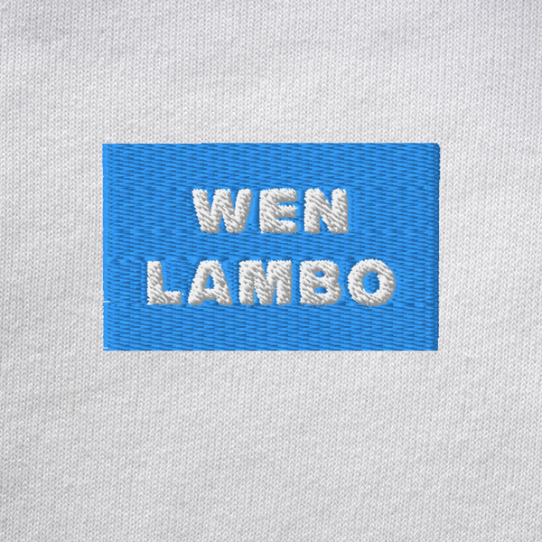 Unisex Pullover Hoodie - WHITE - WEN LAMBO (blue)