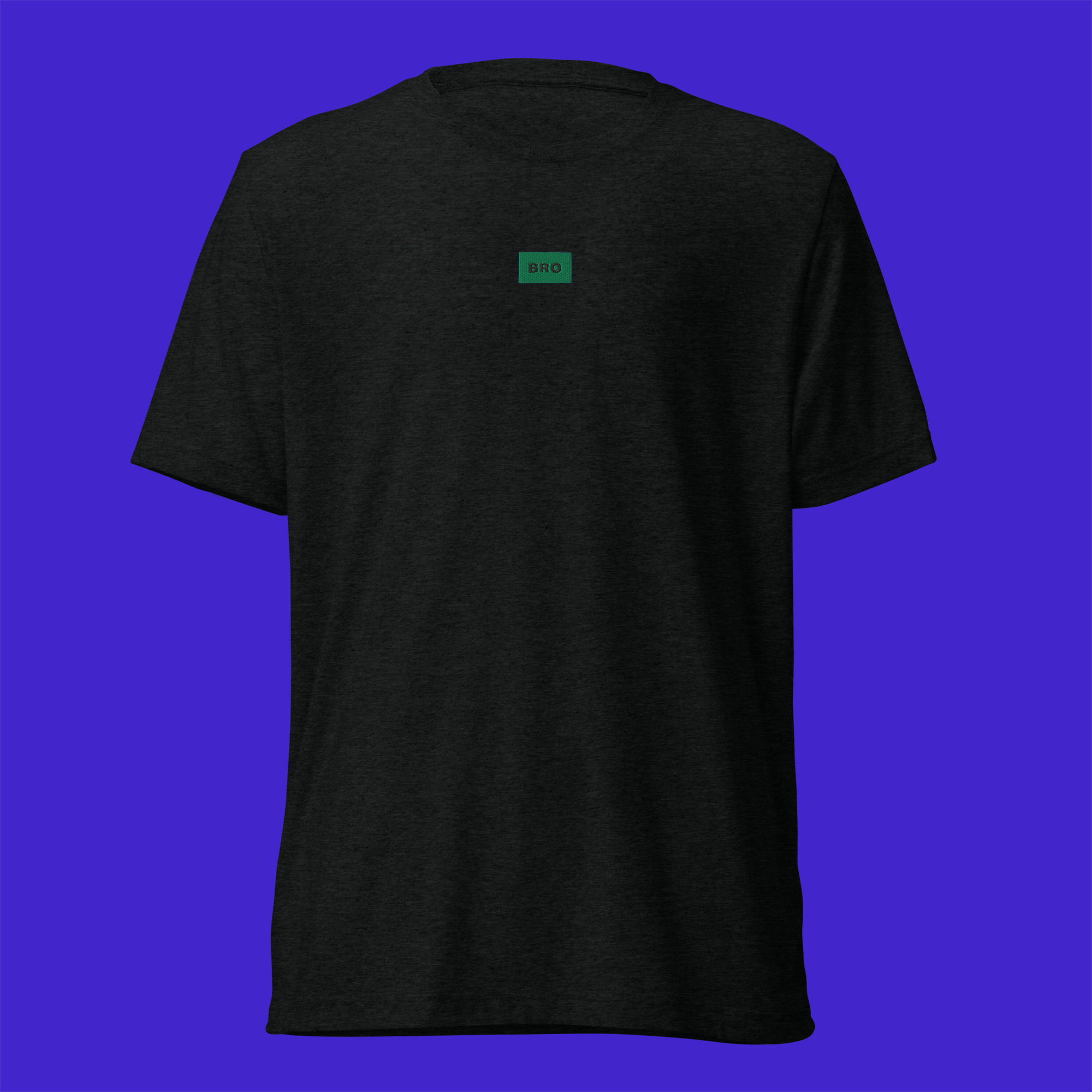 Unisex Tri-Blend T-Shirt - BLACK - BRO (green)