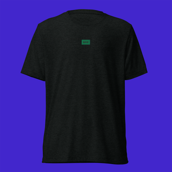 Unisex Tri-Blend T-Shirt - BLACK - BRO (green)