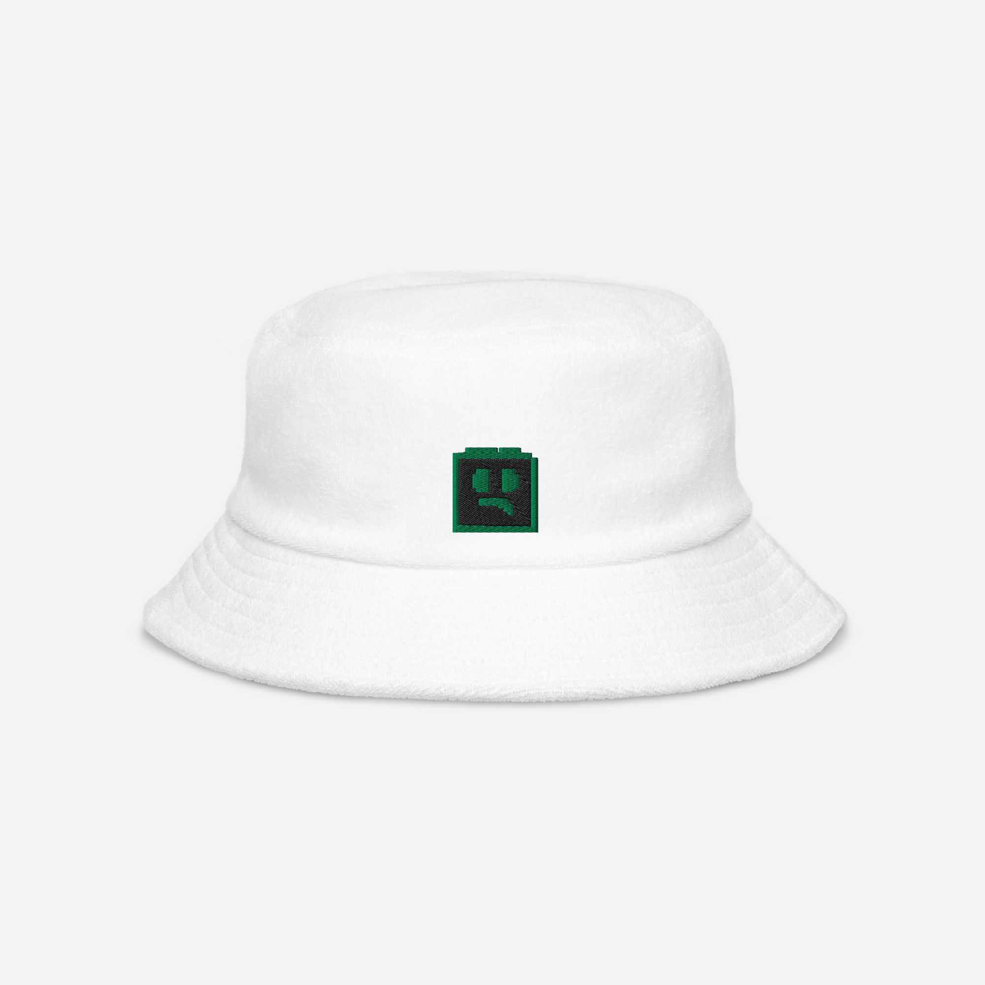 Unstructured Terry Cloth Bucket Hat - White - FOMO