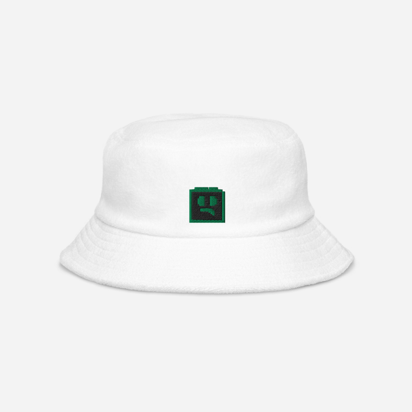 Unstructured Terry Cloth Bucket Hat - White - FOMO