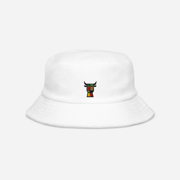 Unstructured Terry Cloth Bucket Hat - White - LFG