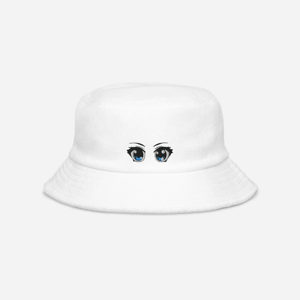 Unstructured Terry Cloth Bucket Hat - White - Manga