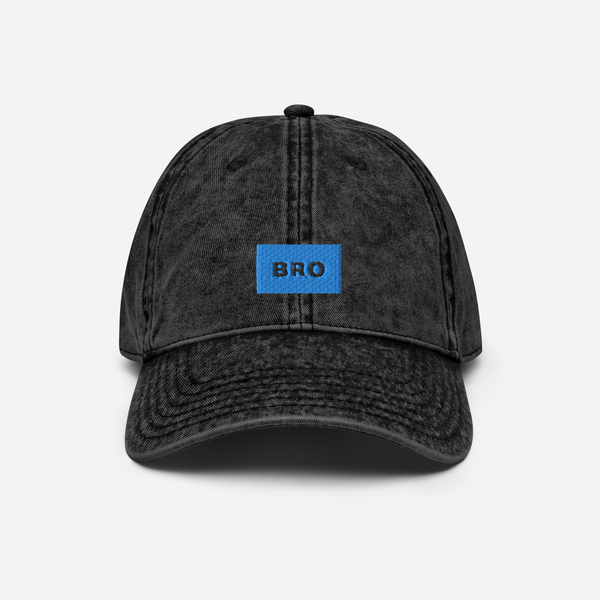 Vintage Cap - BLACK - BRO (blue)