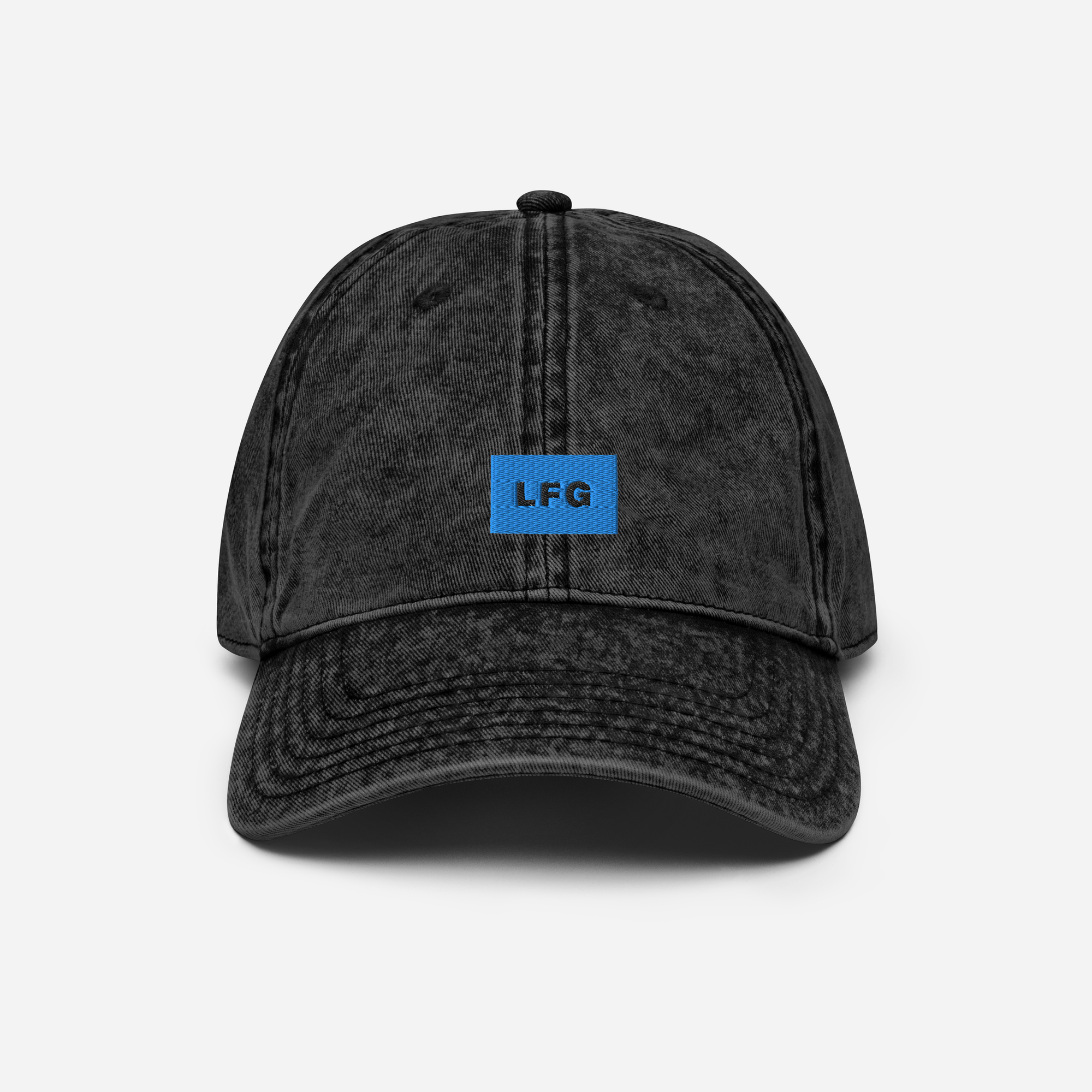 Vintage Cap - Black - LFG (blue)
