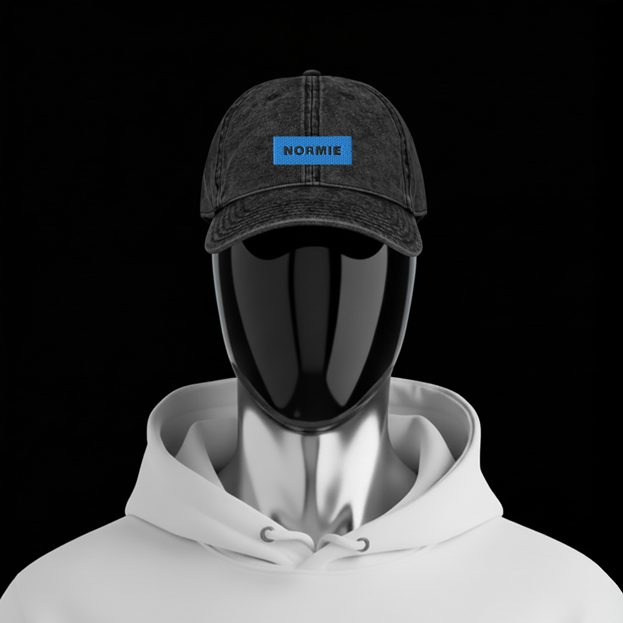 Vintage Cap - Black - NORMIE (blue)