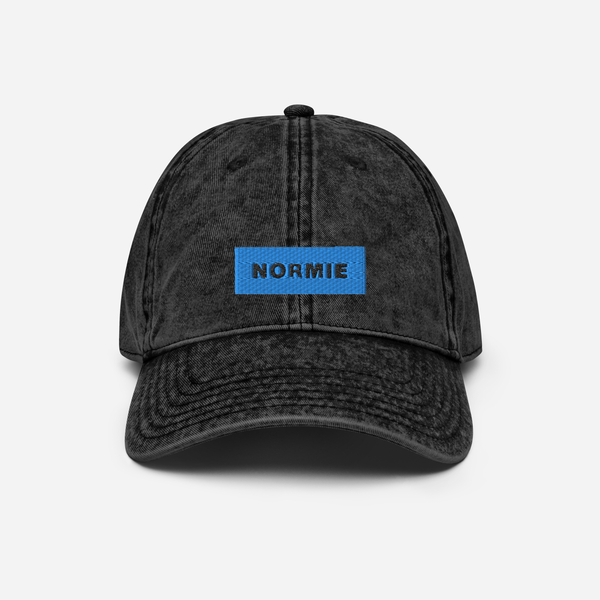 Vintage Cap - Black - NORMIE (blue)