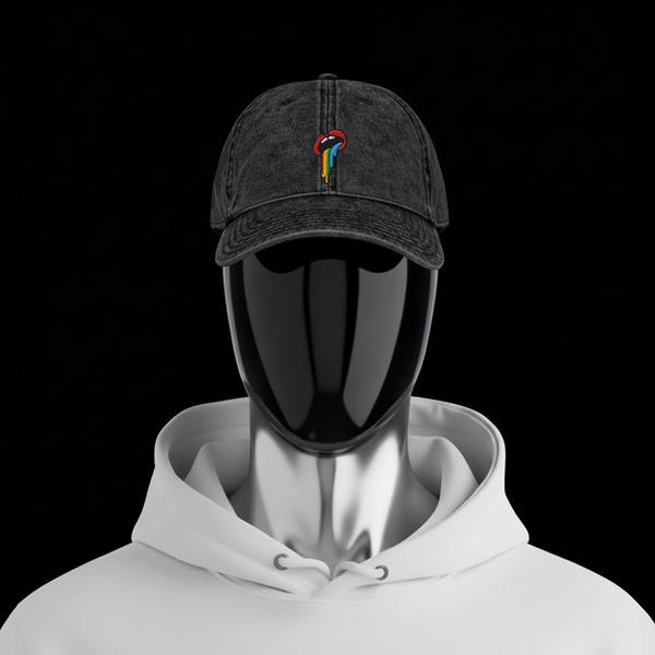 Vintage Cap - Black - Rainbow