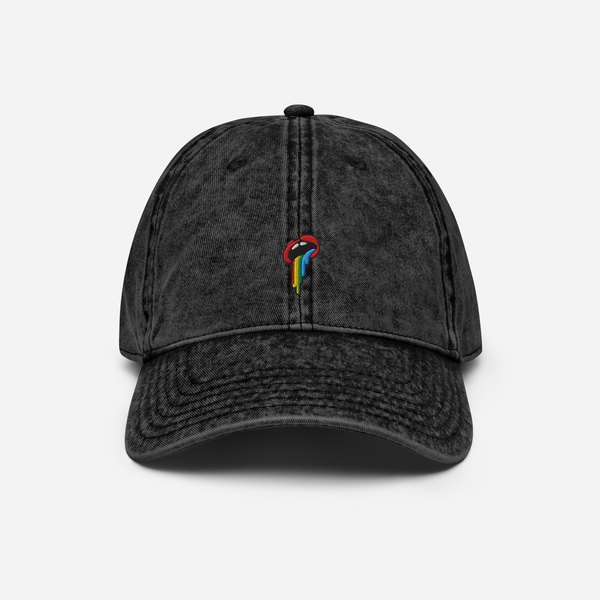 Vintage Cap - Black - Rainbow