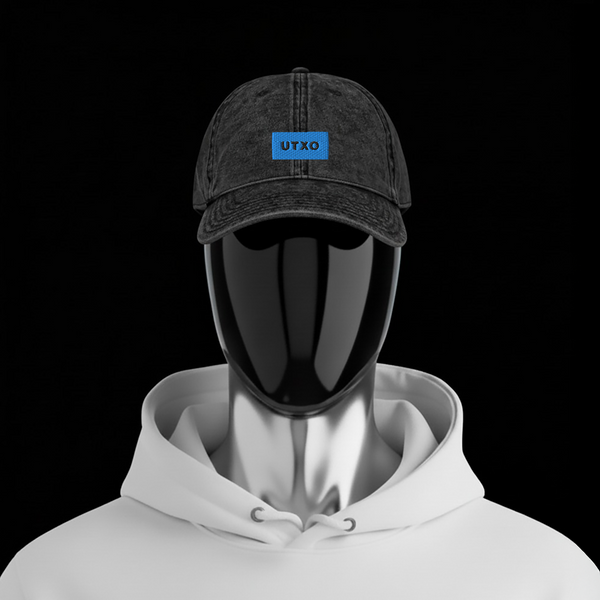Vintage Cap - Black - UTXO (blue)