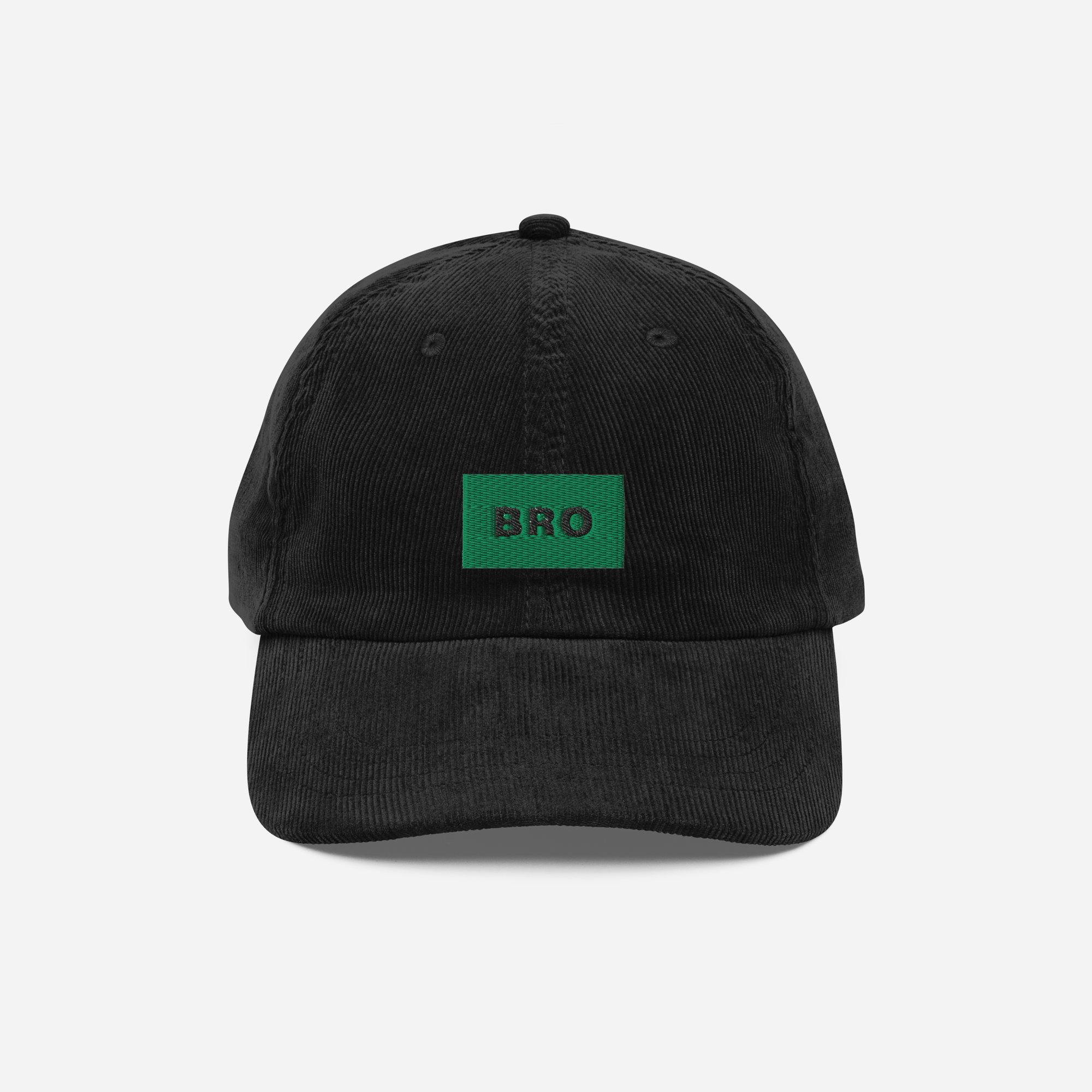 Vintage Corduroy Cap - BLACK - BRO (green)