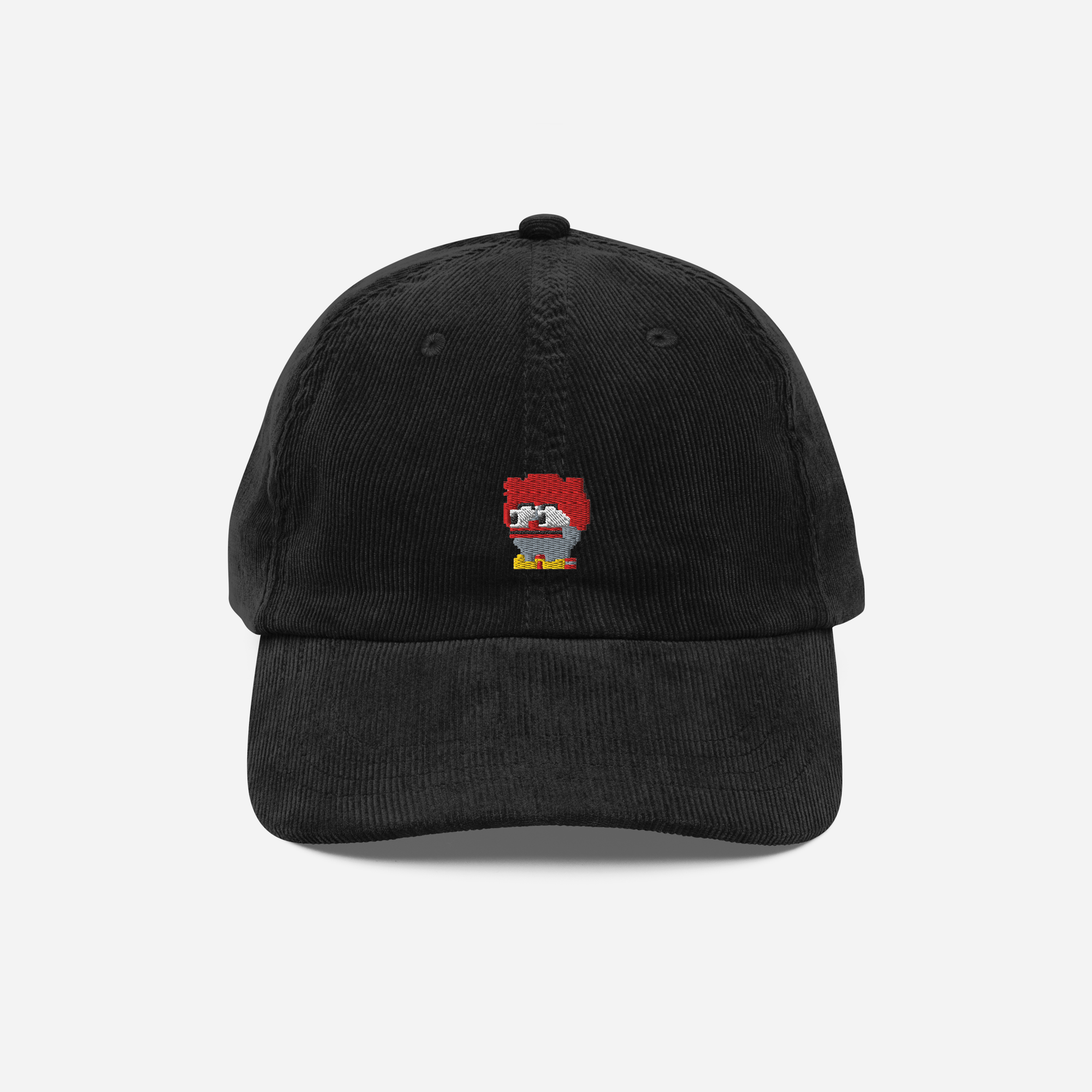 Vintage Corduroy Cap - Black - Clownpepe