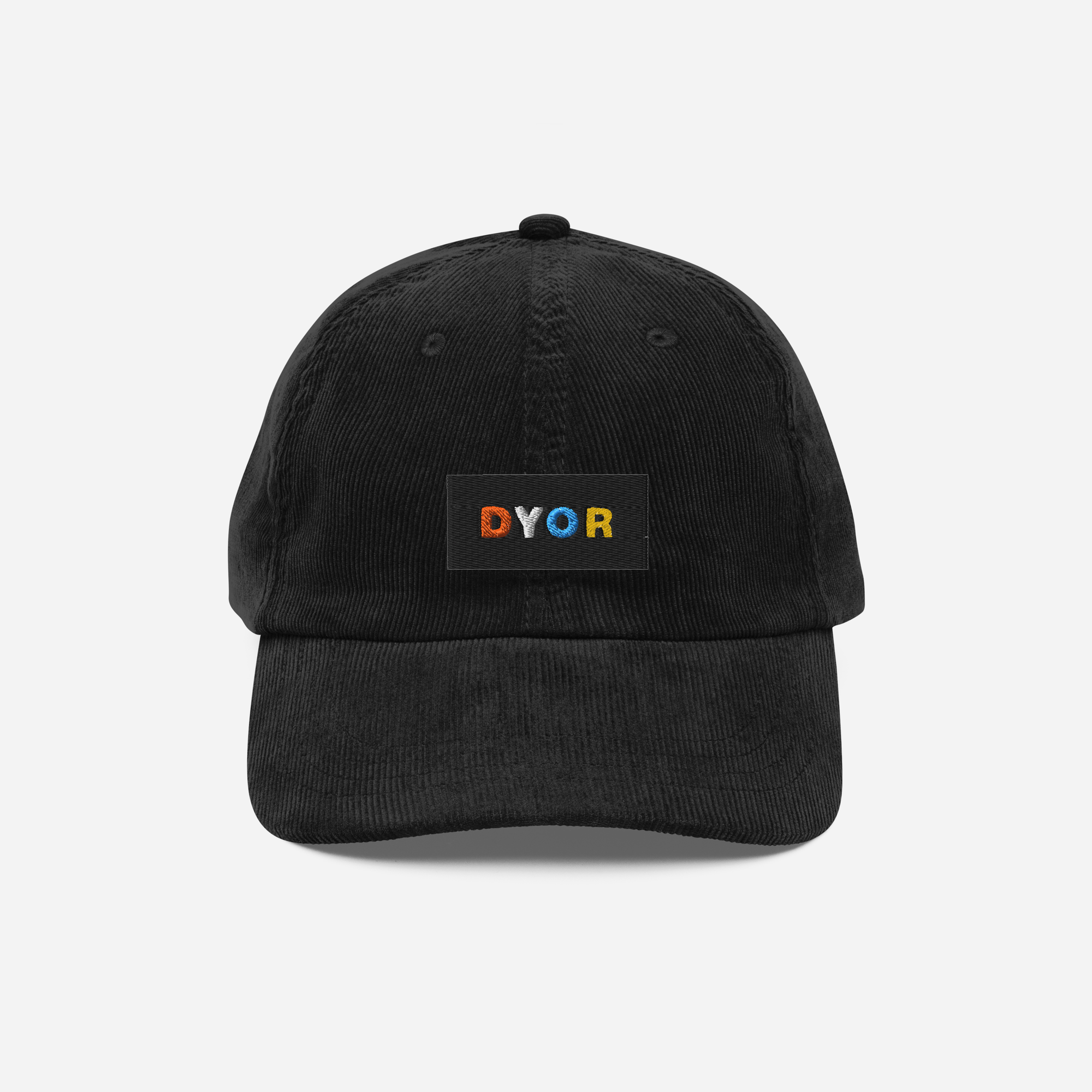Vintage Corduroy Cap - BLACK - DYOR