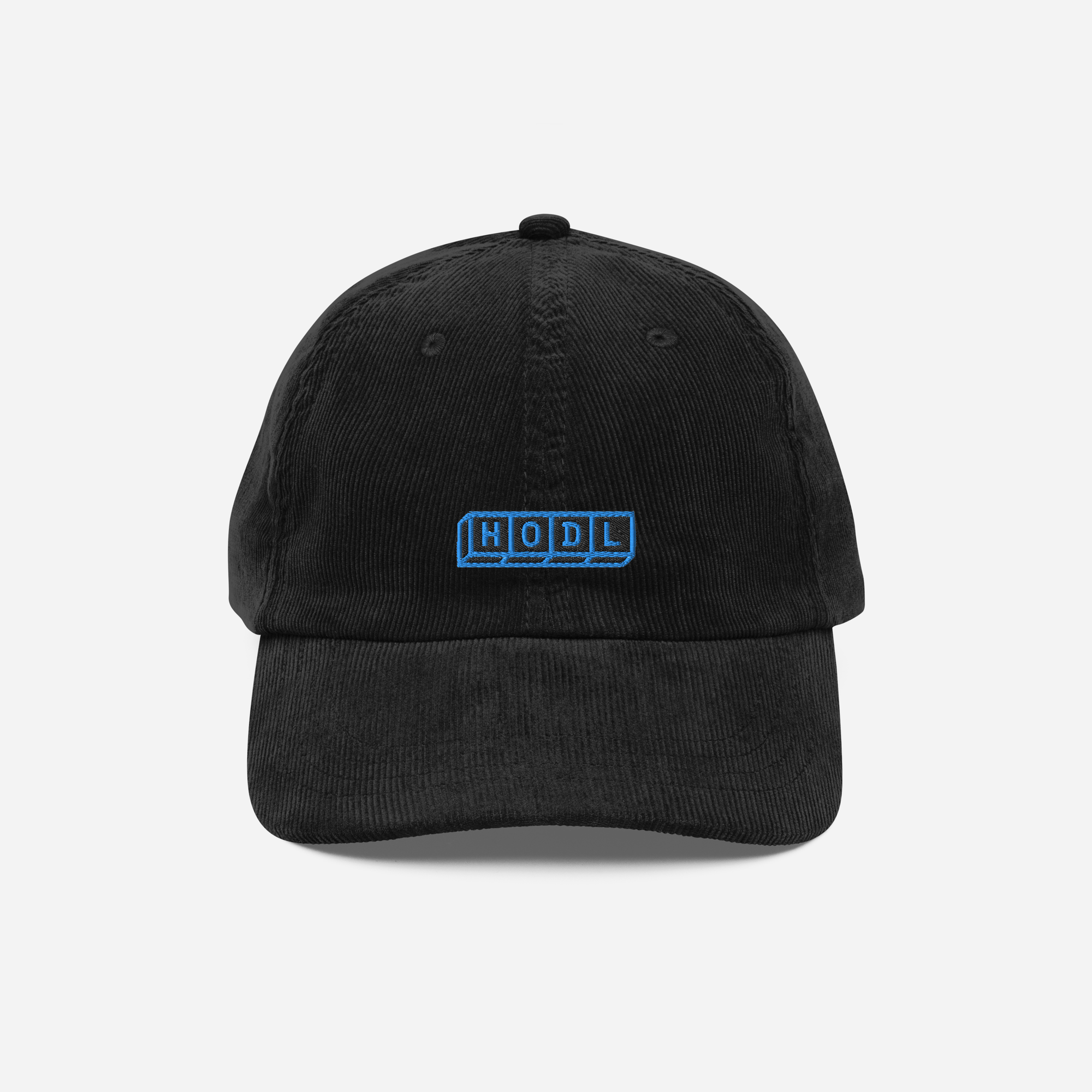 Vintage Corduroy Cap - Black - HODL