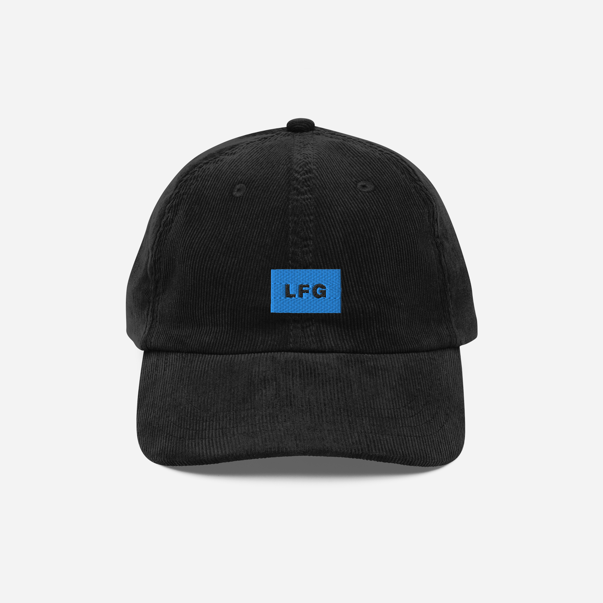 Vintage Corduroy Cap - Black - LFG (blue)