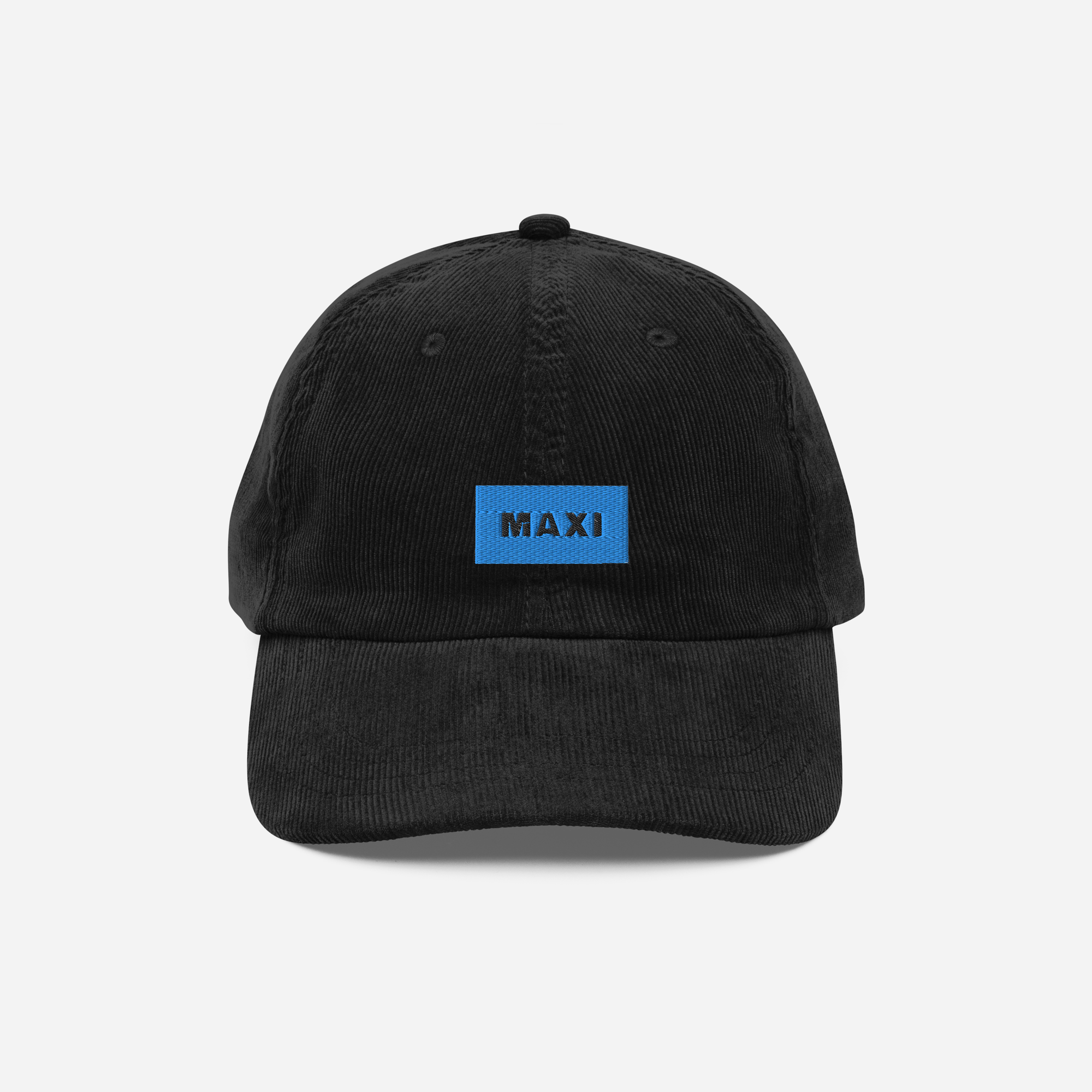 Vintage Corduroy Cap - Black - MAXI (blue)