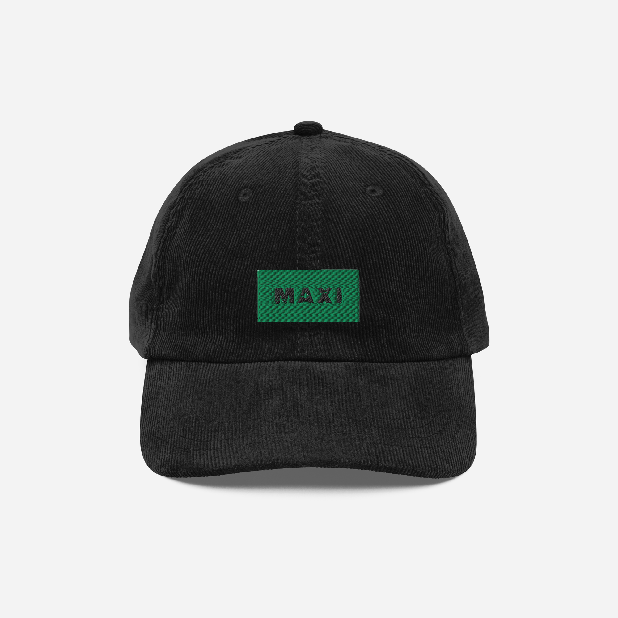 Vintage Corduroy Cap - Black - MAXI (green)