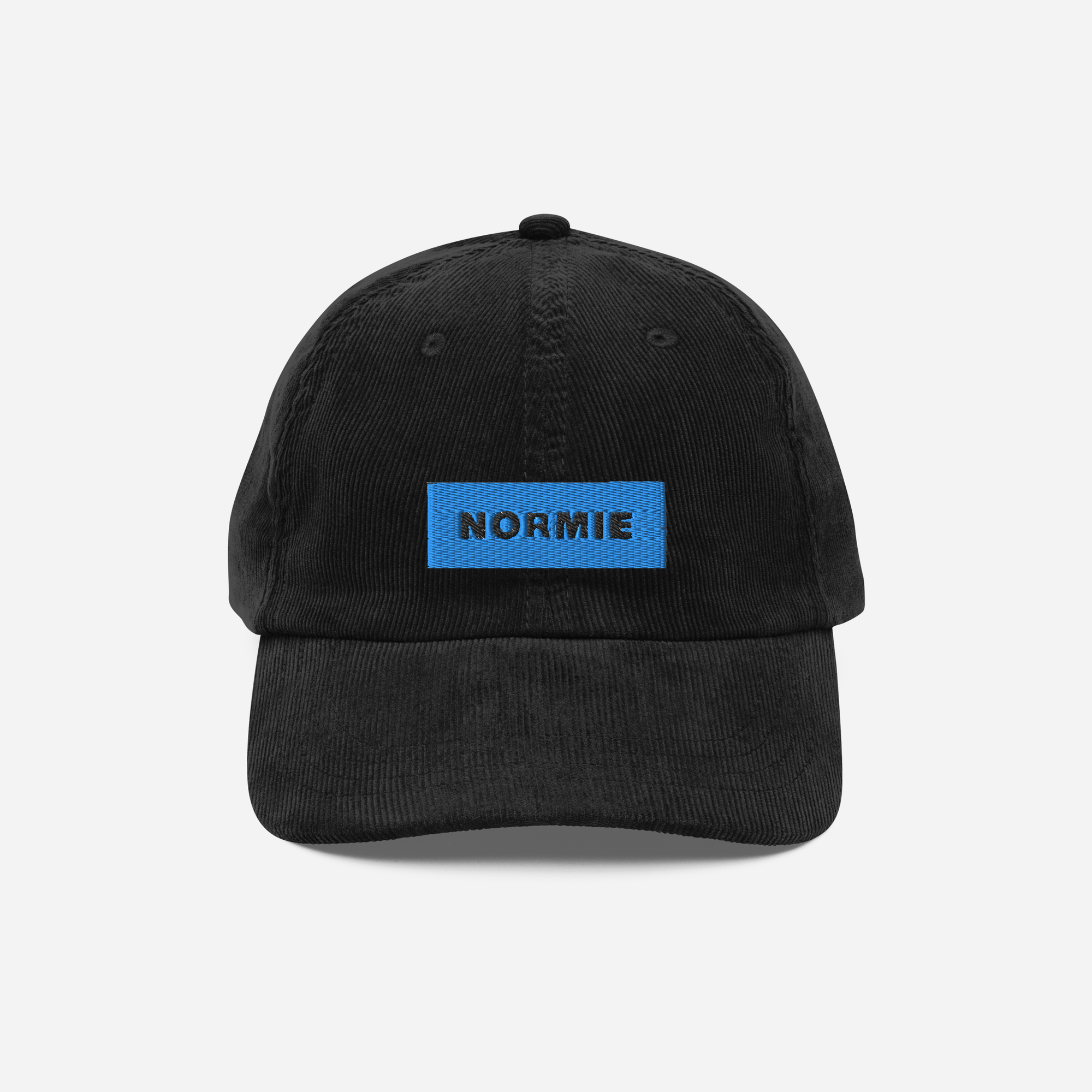 Vintage Corduroy Cap - Black - NORMIE (blue)