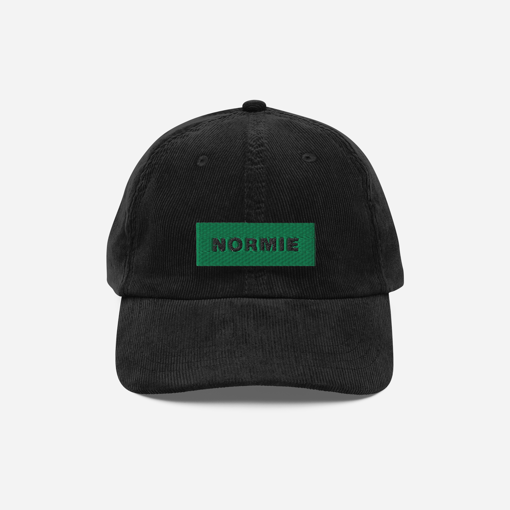 Vintage Corduroy Cap - BLACK - NORMIE (green)