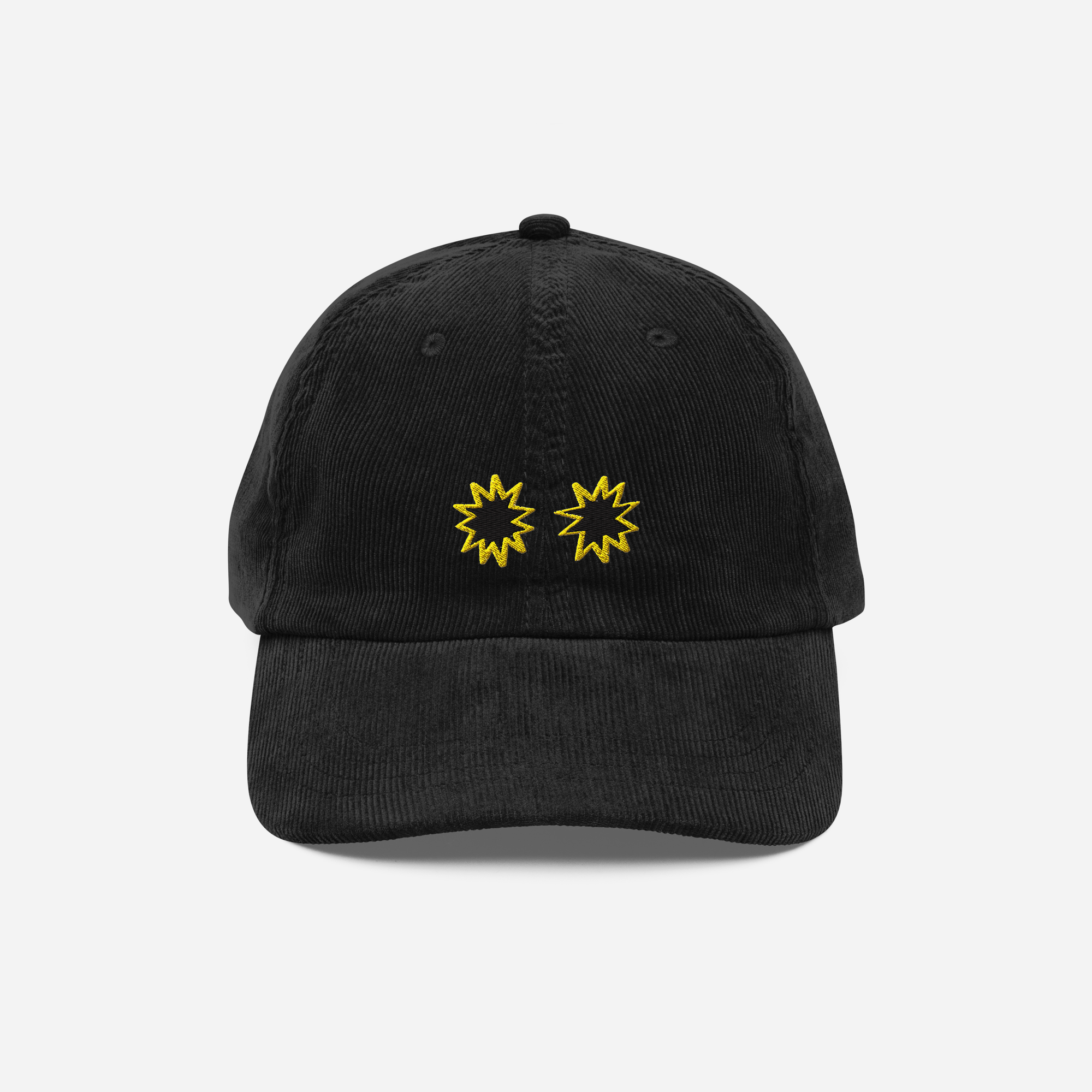 Vintage Corduroy Cap - Black - StarsEyes
