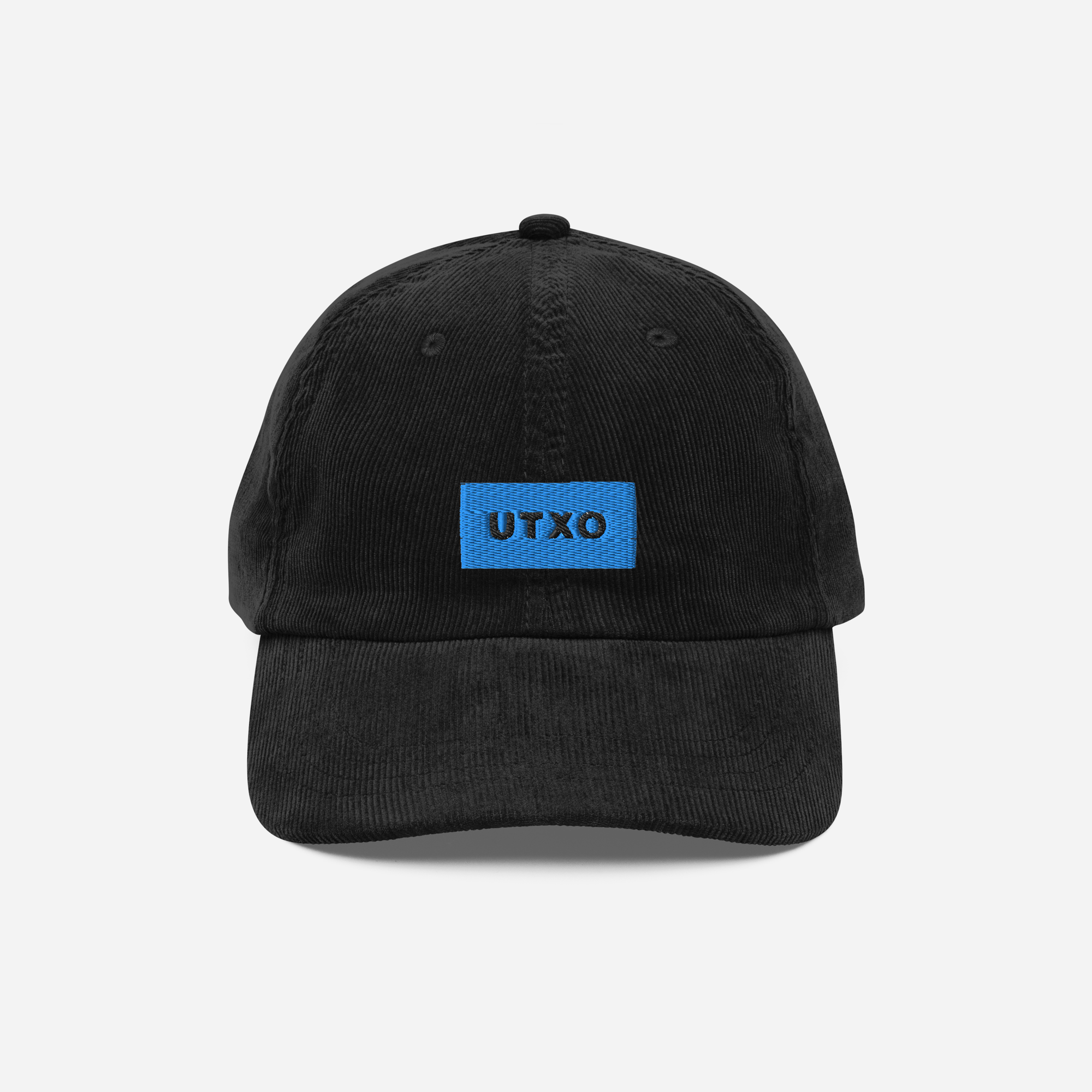 Vintage Corduroy Cap - Black - UTXO (blue)